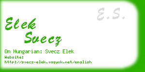 elek svecz business card
